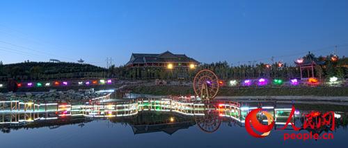 集寧霸王河夜景