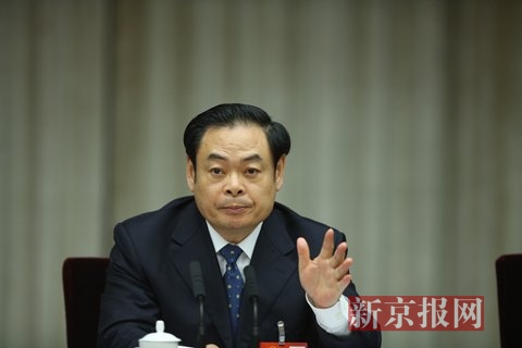 全國人大代表、山西省委書記王儒林。新京報(bào)記者 侯少卿 攝