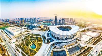 西安奧體中心。 （資料圖片 首席記者 王健 記者 馮煒 攝）